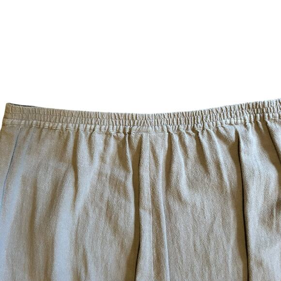 J.Jill 100% Linen Pants Womens 2X Cropped Wide Leg Casual Minimalist Beige Boho - Picture 1 of 6
